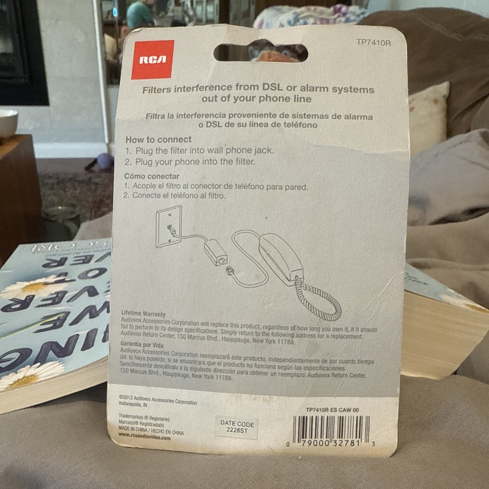 RCA DSL & Phone or Security System DSL Line Filter TP7410R