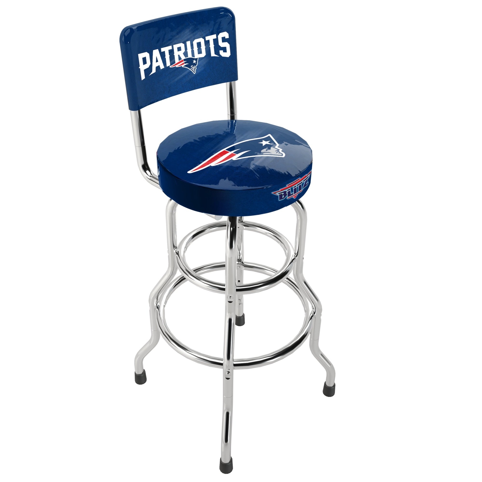 NFL Team Logo Chair Adjustable Swivel Bar Stool High Back Seat Blitz Football