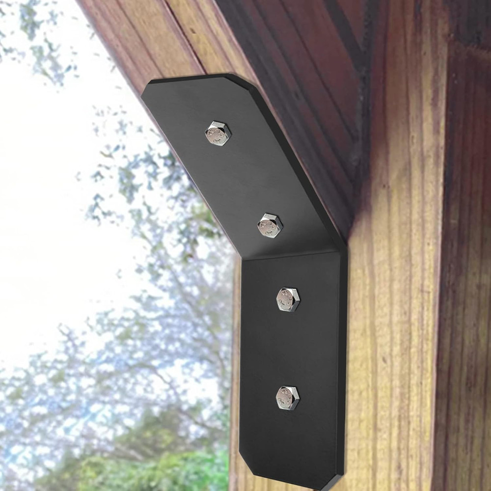 4 Pcs Flush inside 45 Degree Angle Bracket for 4X4 Nominal Posts, Pergola & Gaze
