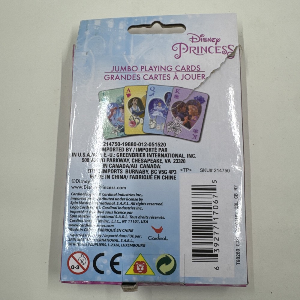 Disney Princess Jumbo Playing Cards