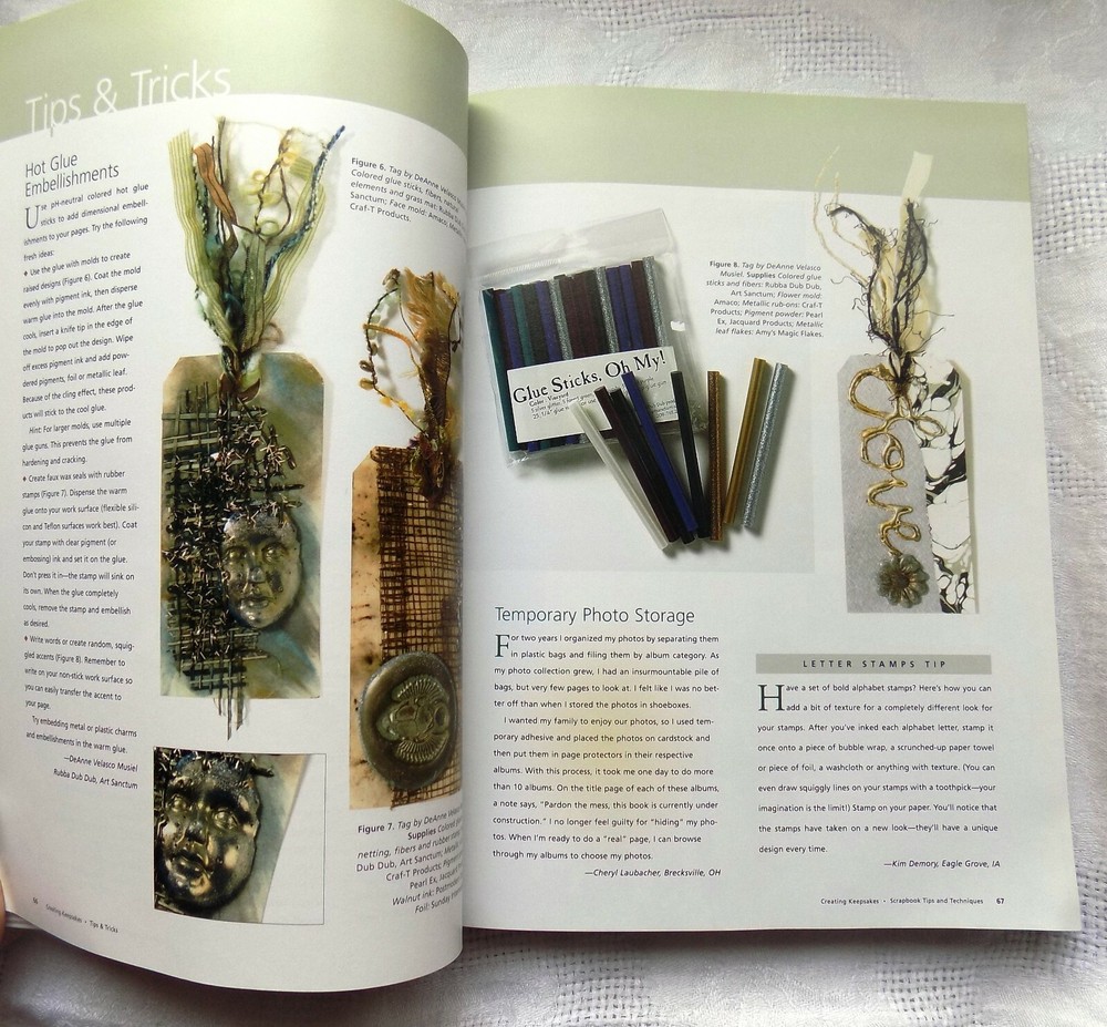 Creating Keepsakes Book “Scrapbook Tips & Techniques", Leisure Arts Paperback