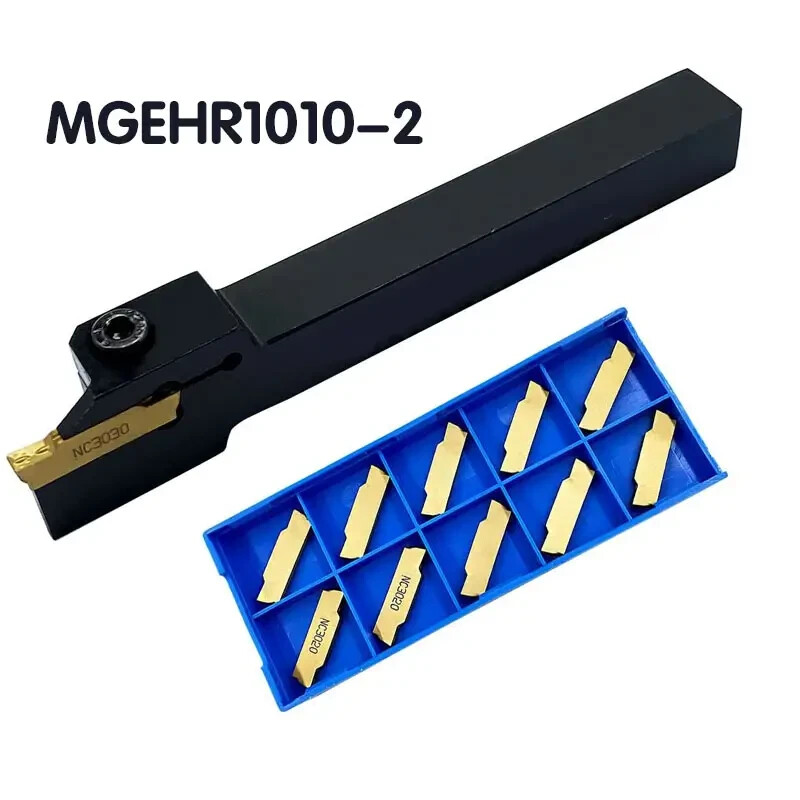 MGEHR1010-2 CNC Lathe Turning Tool Holder + MGMN200-G Grooving Cut Off Insert