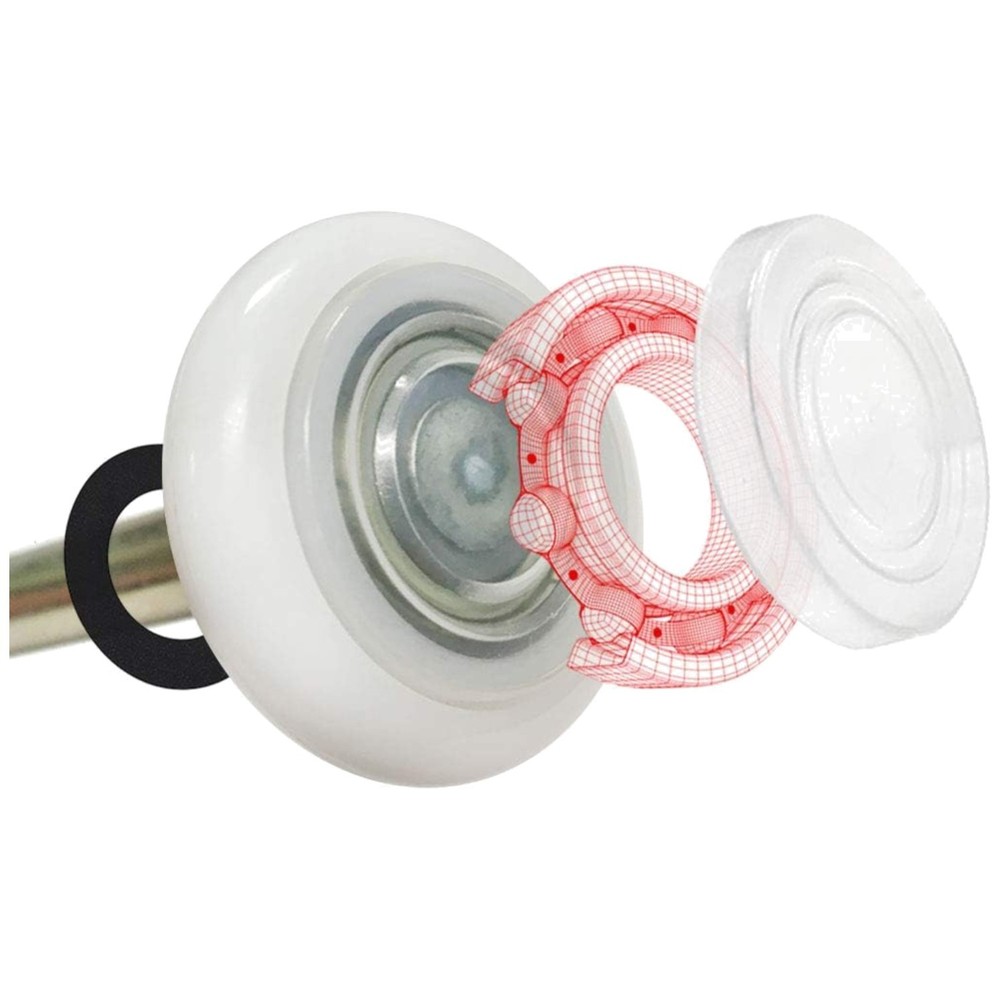 Long-Lasting Nylon Rollers for Garage Doors, 12-Pack