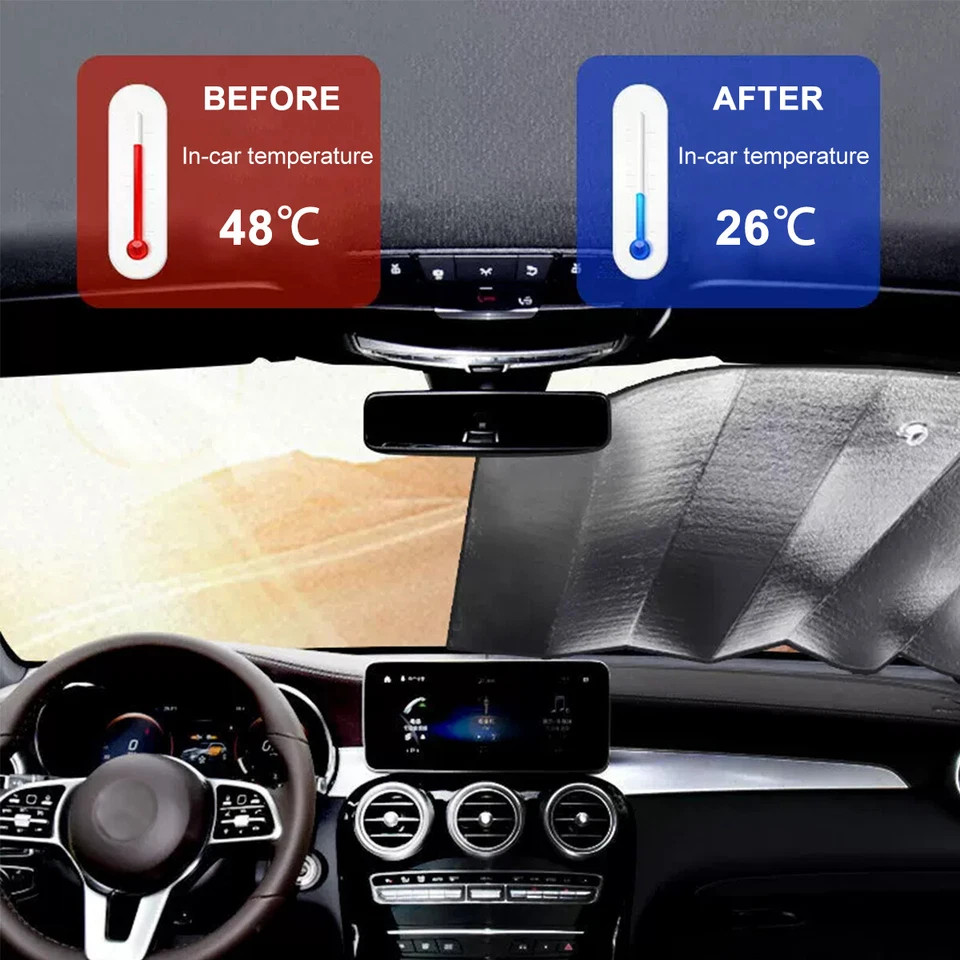 Foldable Car Windshield Front Window Sun Shade Cover Visor UV Block Protector