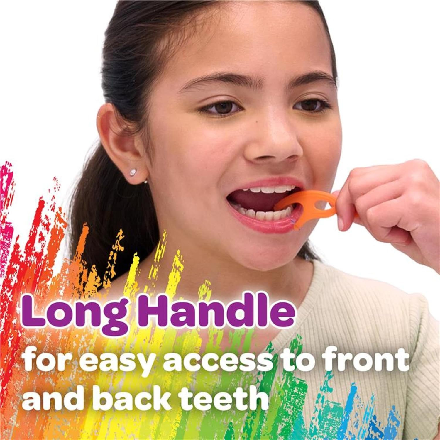 GUM Crayola Twistables Kids Flossers with Fluoride, 90 Count, Ages 3+