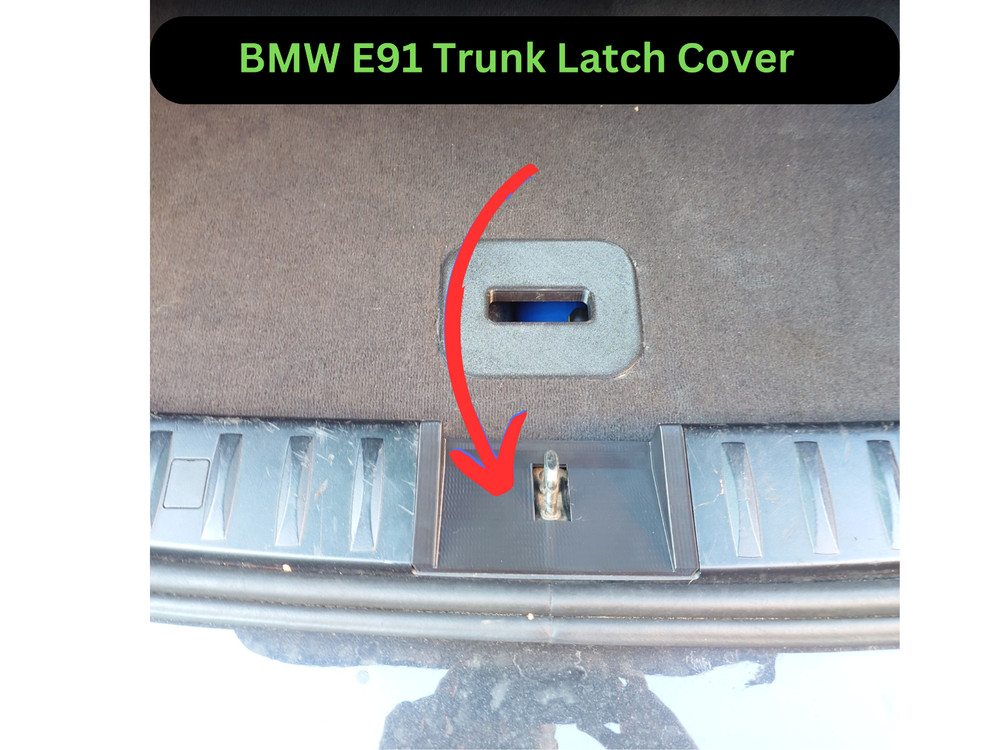 BMW E91 trunk latch cover