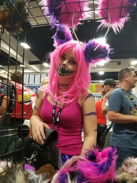 Cheshire Cat Pink/Purple Striped Luxury Shag Faux Fur Ears, Tails or Sets