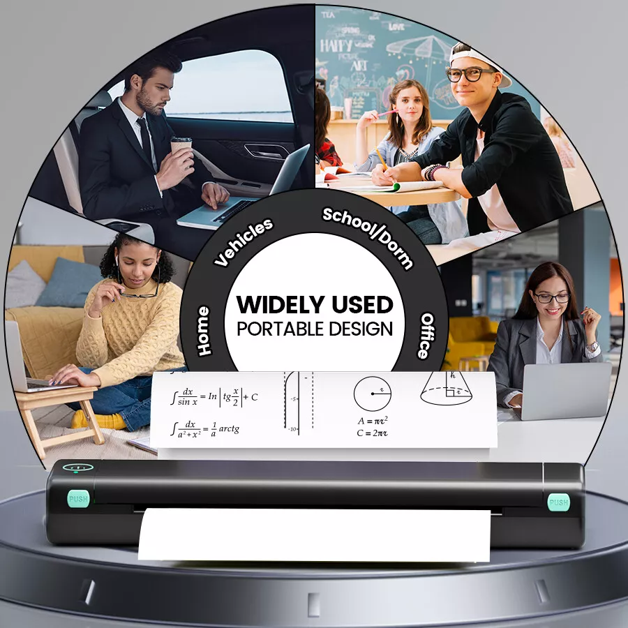 Phomemo M08F Portable A4 Printer Thermal Printer Bluetooth Inkless Printer US