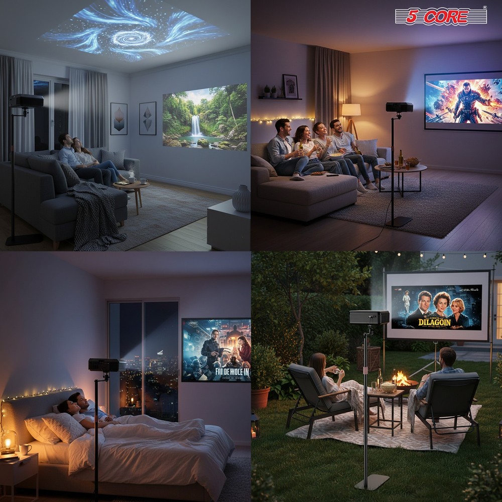 5 Core Projector Stand Floor Adjustable Heavy Base Universal Projectors Support