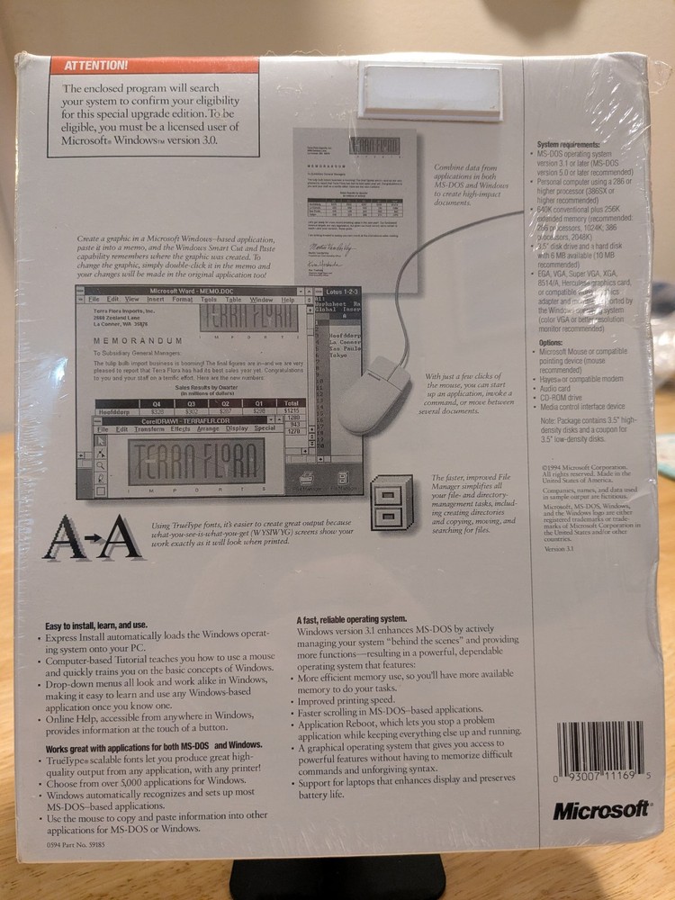 Windows 3.1 upgrade