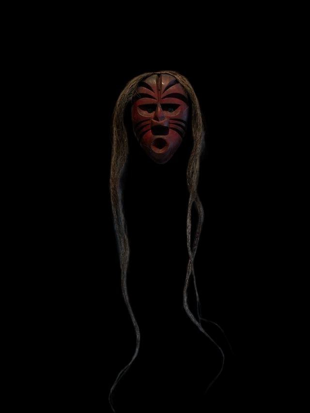 215# Antique, Sacred, False Face Iroquois Mask – Ritually Used