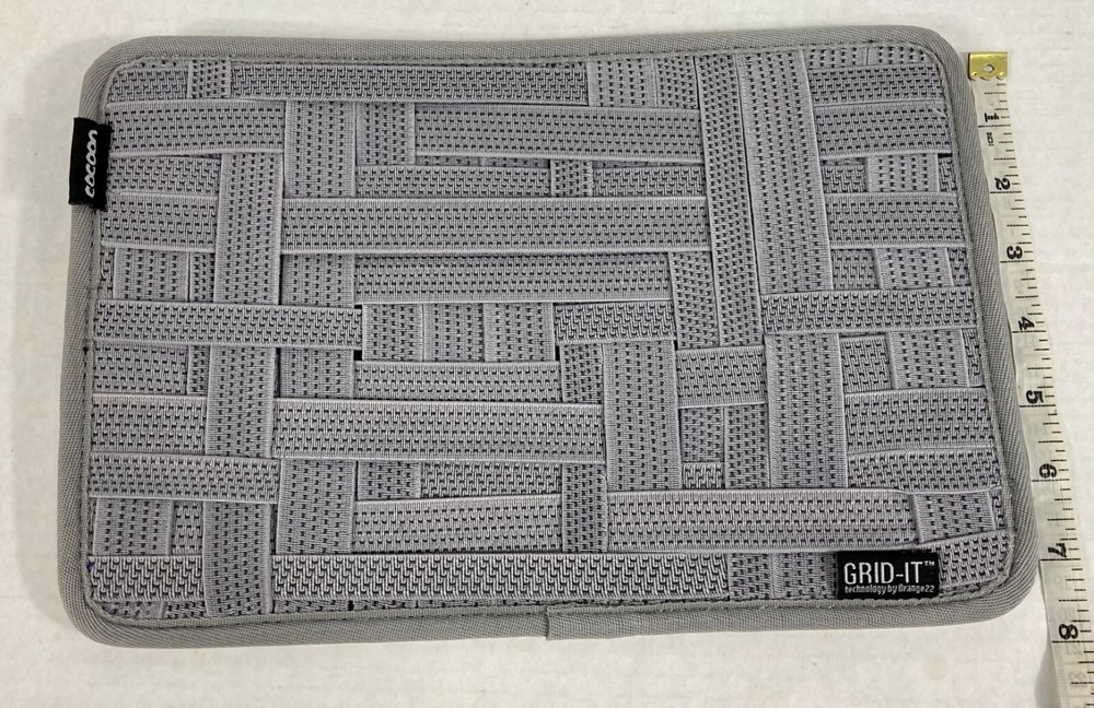 Luggage Accessory Organizer Overlapping Grid Gray