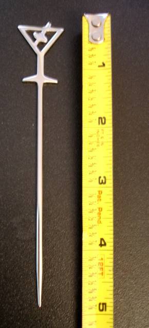 6 x TALL 5" Cocktail Picks for MARTINI GLASS glasses FOOD GRADE Stainless Steel