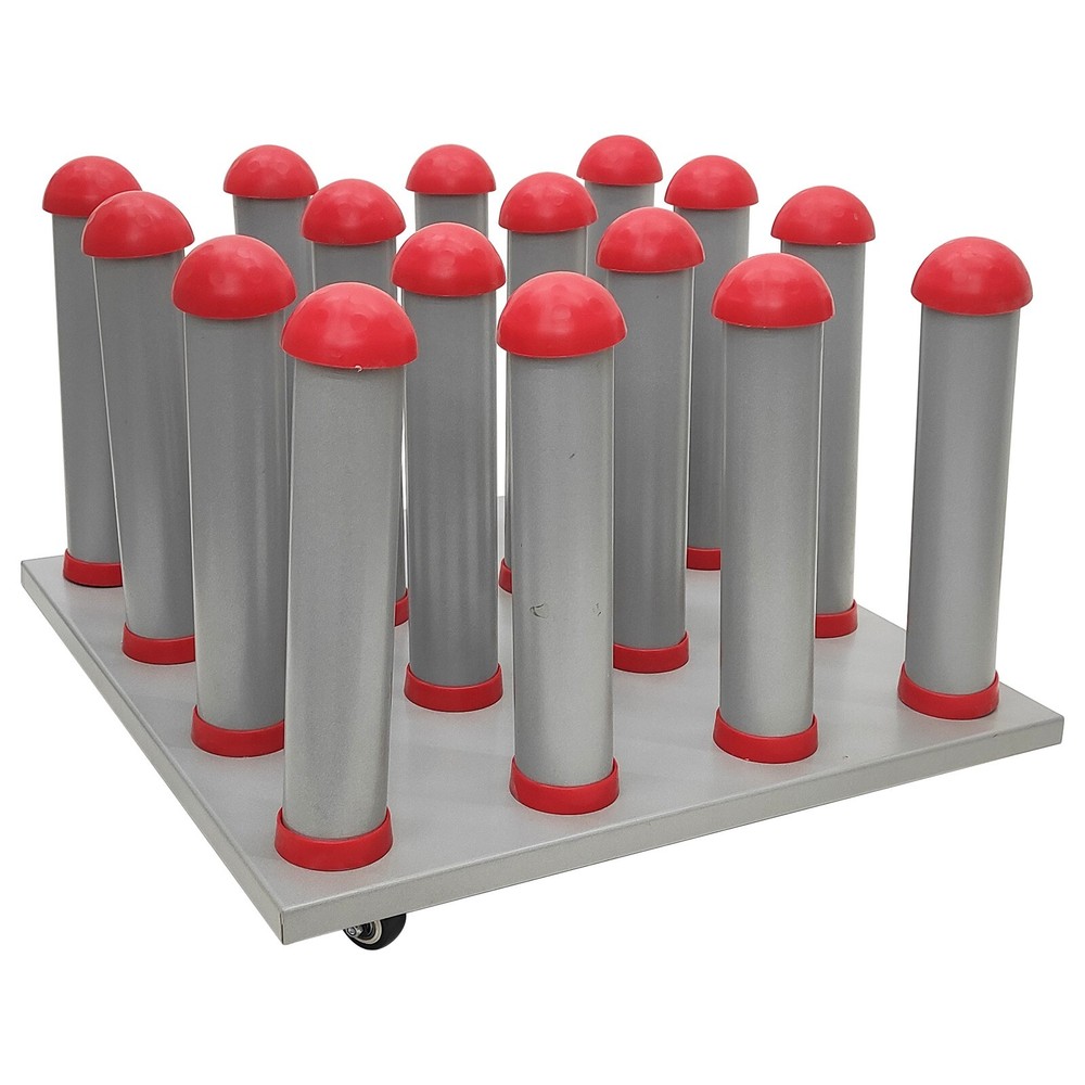 16 Roll Material Storage Rack with a Movable 4*4 Column Consumable Storage Rack