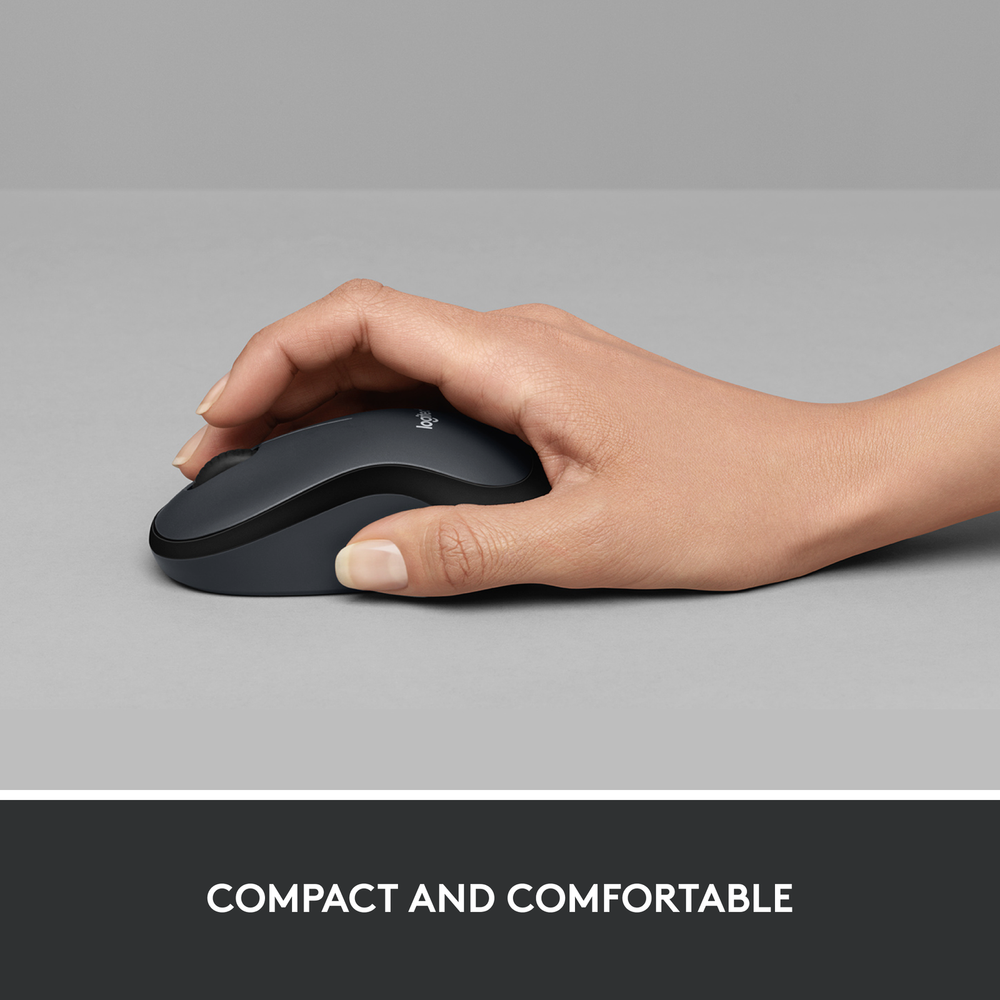 Logitech - M220 SILENT Wireless Optical Ambidextrous Mouse - Graphite