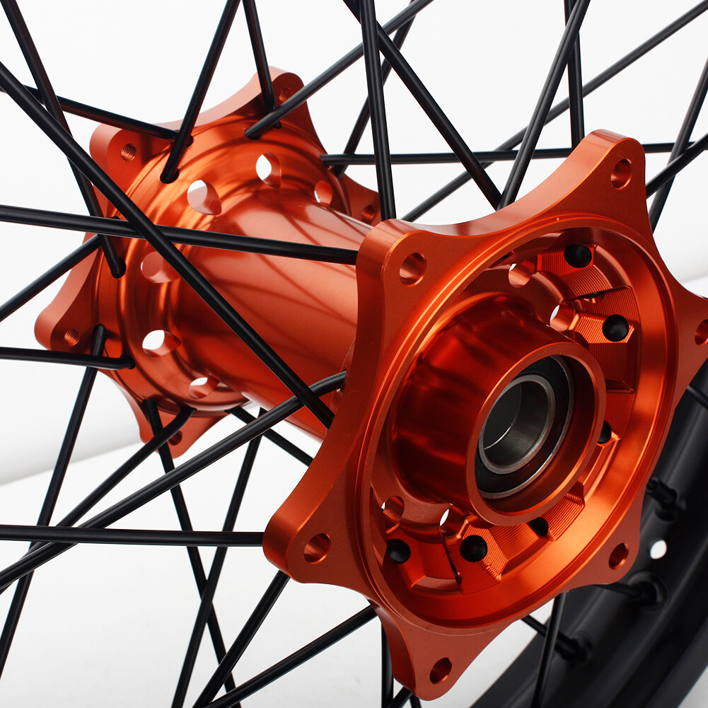 21'' 18'' Complete Wheels Set Orange Hub Rim 125-540 SX EXC SXF For HUSABERG 03+