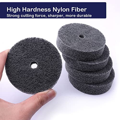 5pcs 3 Inch Fiber Buffing Wheel, Deburring Wheels Quick Changed Replacement