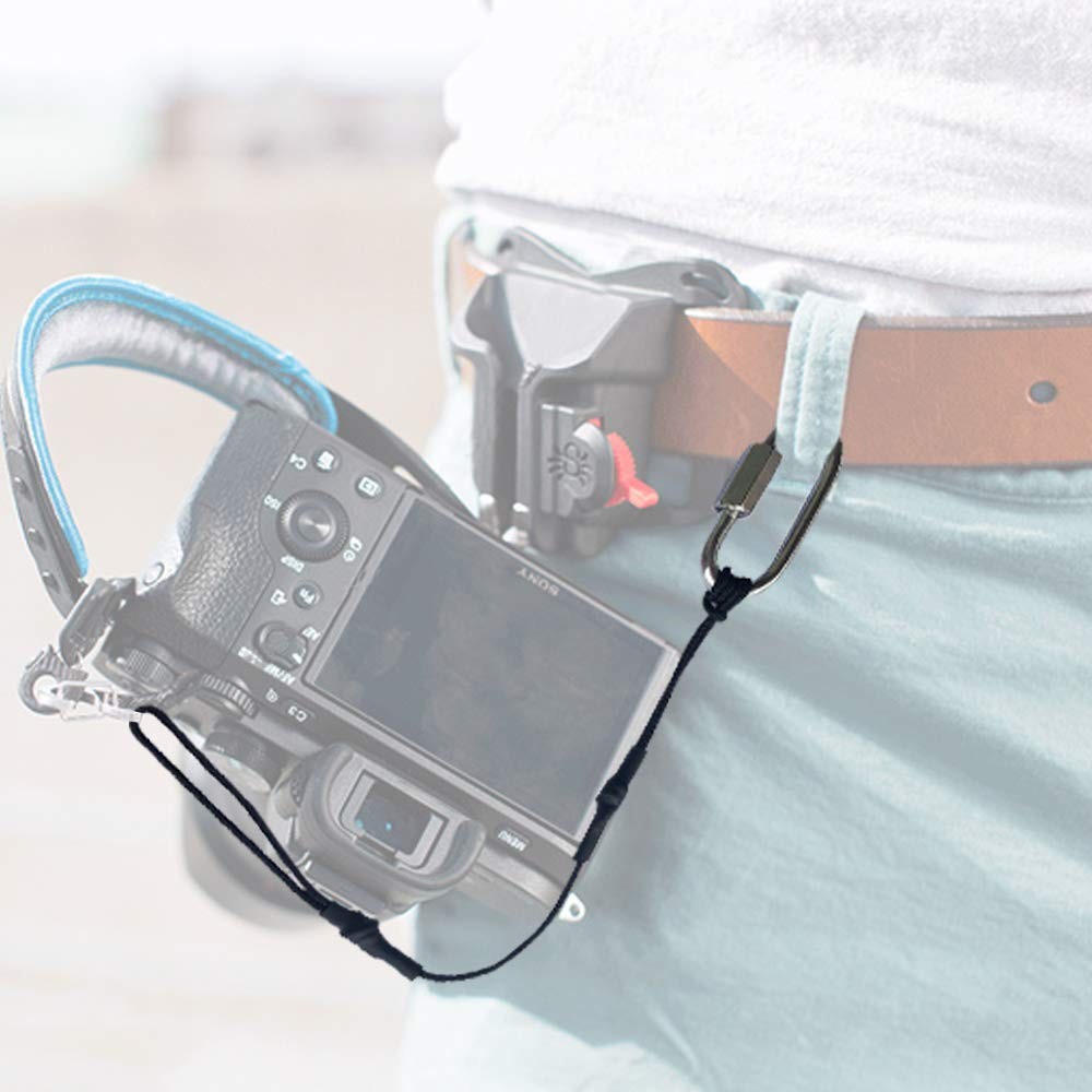 SourceTon 4 Packs Camera Tether Safety Strap, Strap for Small, Black