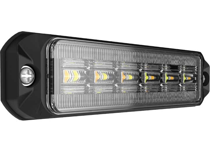 Arc Lighting BB6010C 4" Surface Mount LED Strobe Work Light Bar - Amber/Blue