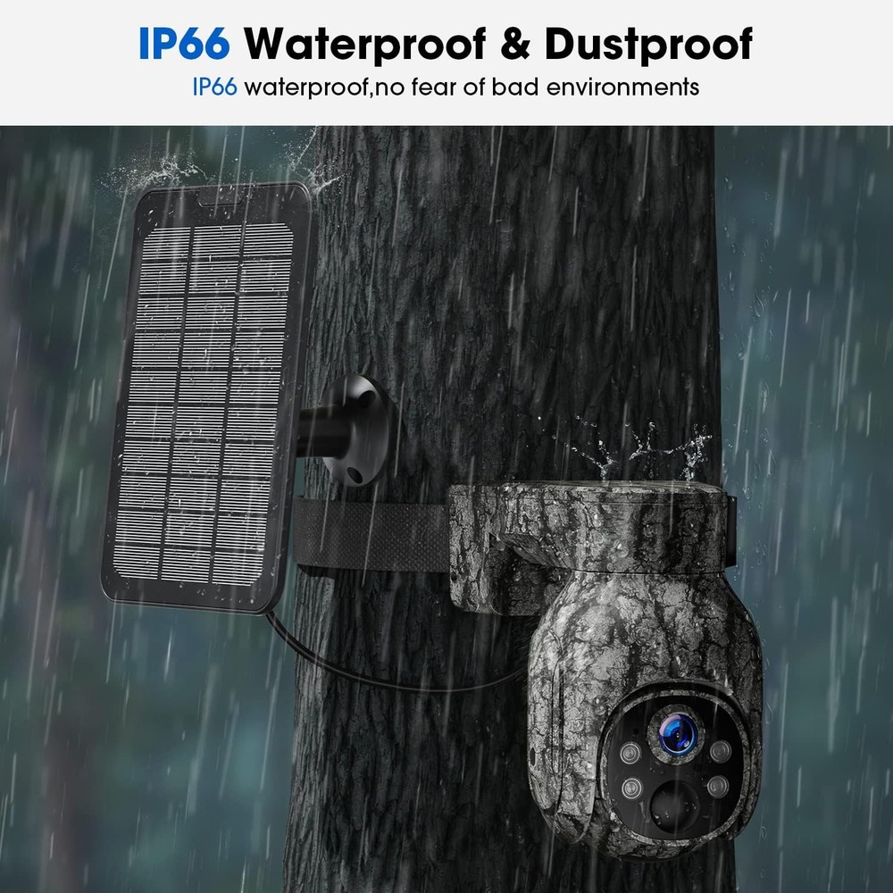 Campark 2K 4G LTE Cellular Solar PTZ Trail Camera Security Camera SIM Card US