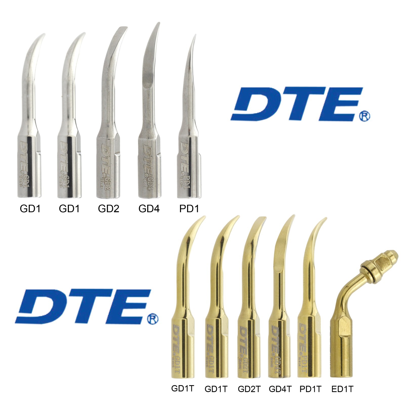 Woodpecker DTE Dental Ultrasonic Scaler Tips Scaling Perio SATELEC ACTEON EMS P1