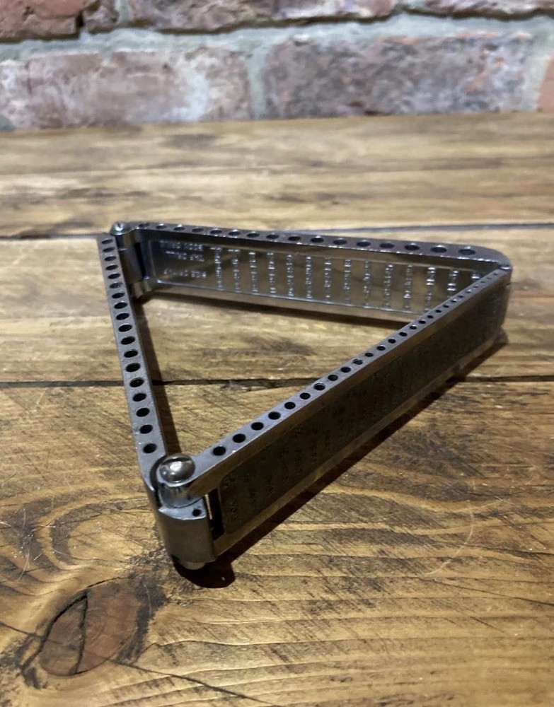 Rare Vintage Acorn Line Triangular Drill Index