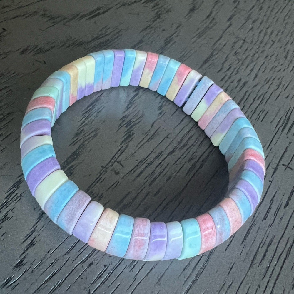 Rainbow stone soft bangle SIZE 6.75’