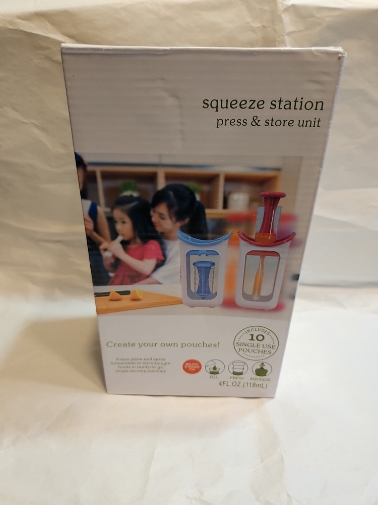 Squeeze Station Press & Store Unit- Includes 10 Single Pouches