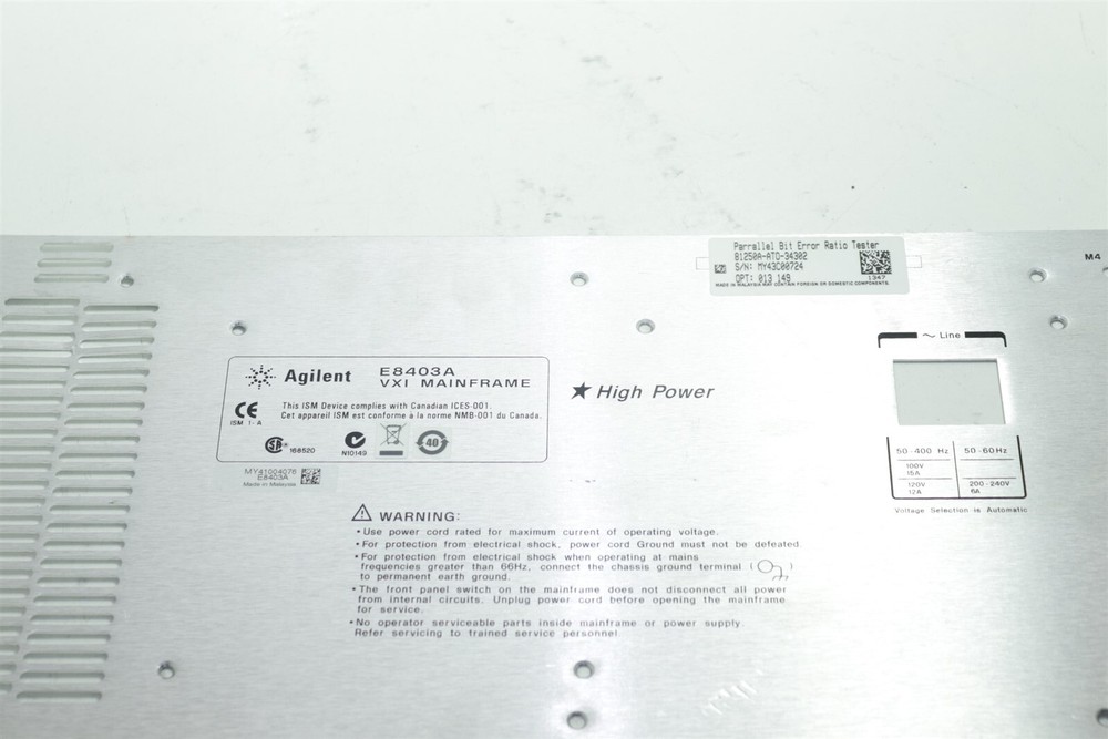 Hp Agilent E8403A VXI Mainframe Back Panel