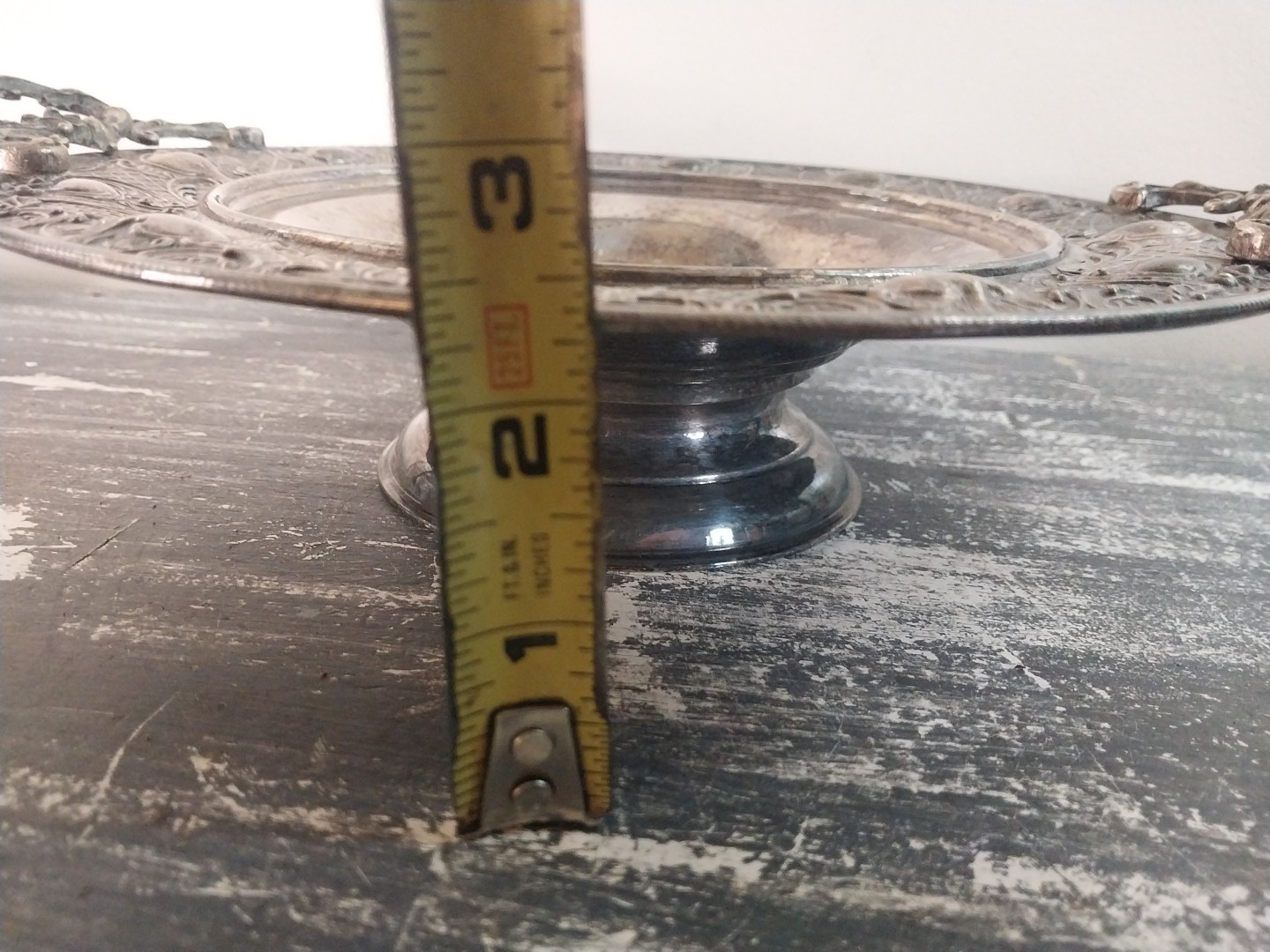 Antique Silver Plate Candy Dish W Handles