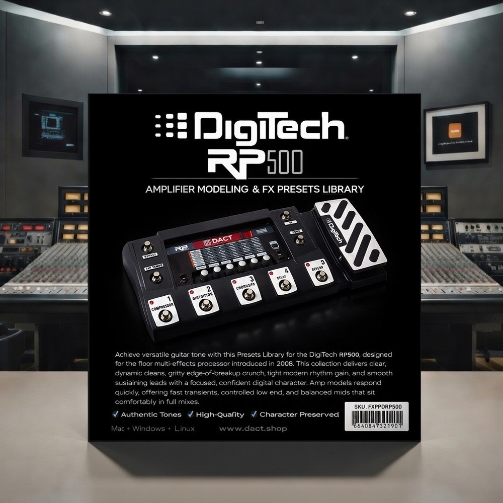 Digitech RP500 Amplifier Modeling & FX Presets Library