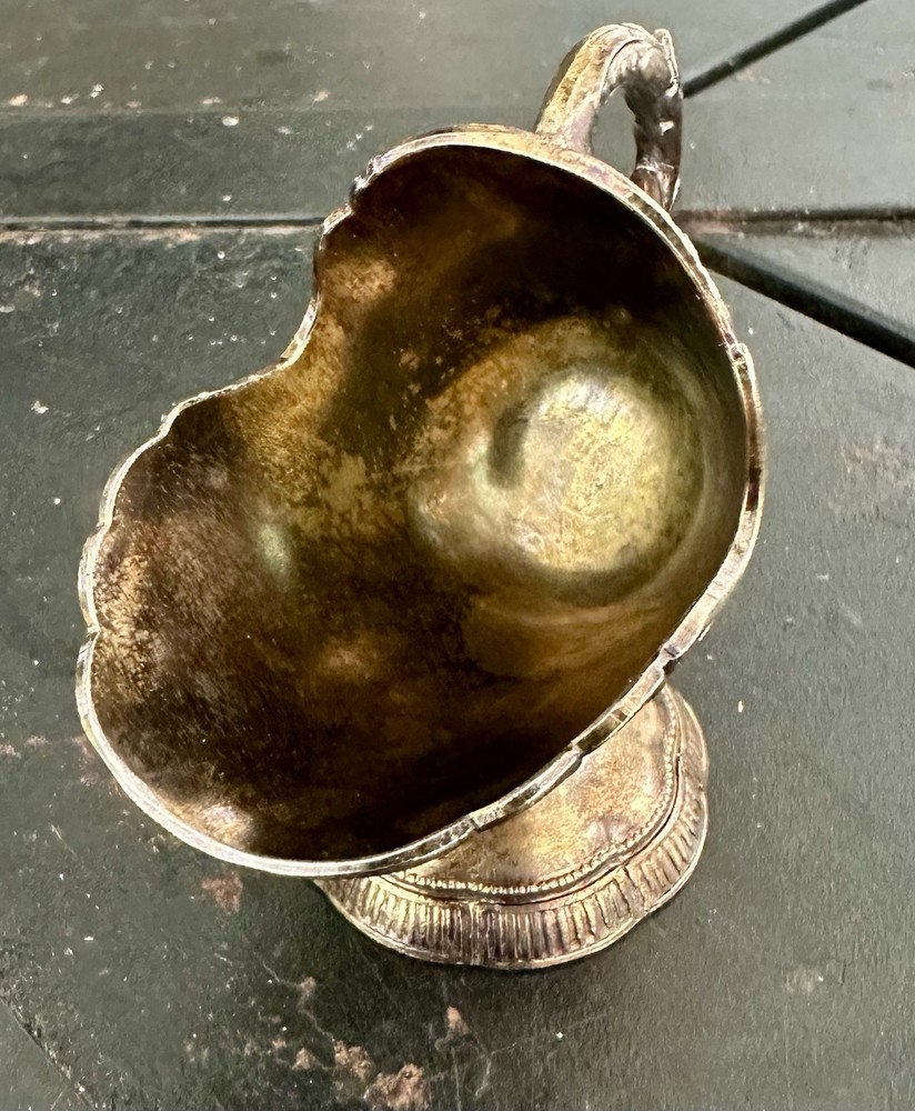 Vintage Silver Plated Sugar Scuttle Rose Pattern Embossed Silver Plated