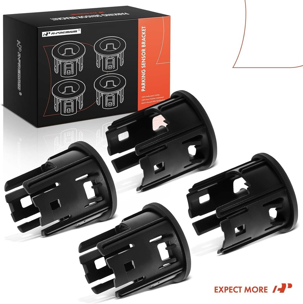 4-PC Front Inner and Outer Parking Assist Sensor Retainer Bezels Compatible w...