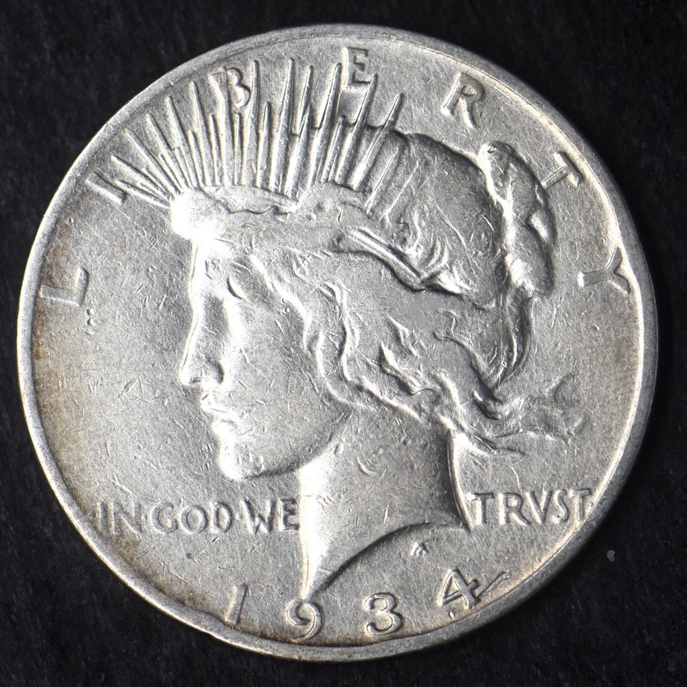 1934-S Peace Silver Dollar $1- COINGIANTS -