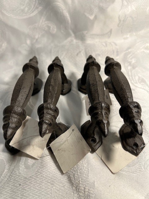 brown solid cast Iron Pull handles set of 4