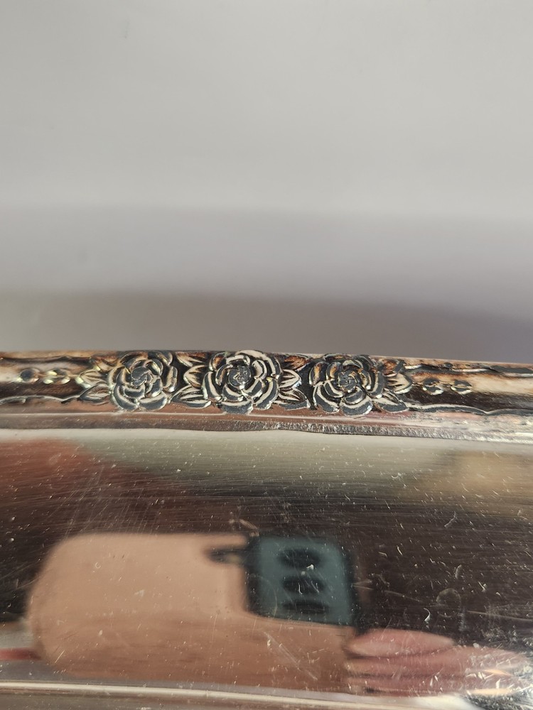 Vintage footed silverplate serving dish