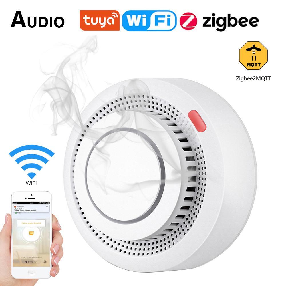 Tuya Zigbee/wifi עשן גלאי חיישן אבטחת הגנה אש עשן מעורר חכם בית בטיחות מערכת עוב