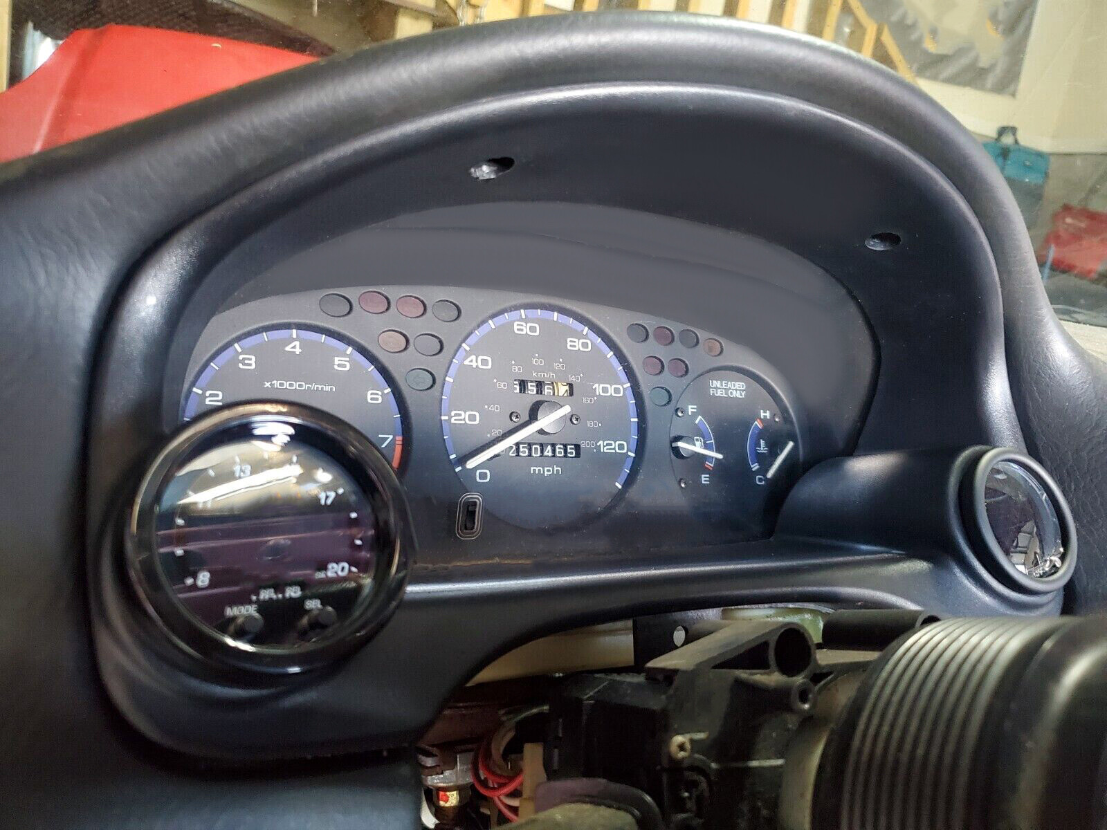 Dual Gauge Cluster Pod Meter Bezel 52mm-60mm for 1996-2000 Honda Civic Si EK EM1