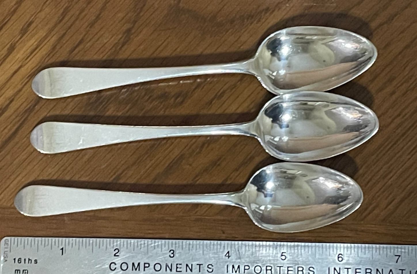3 American Coin Silver Spoons  Joseph Loring (1743-1815)  74gr