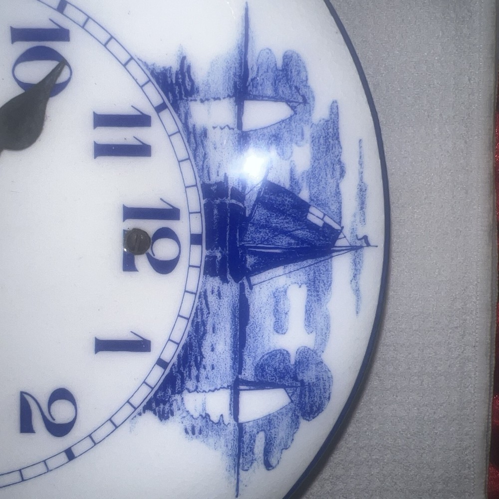 Delft Porcelain Wall Clock