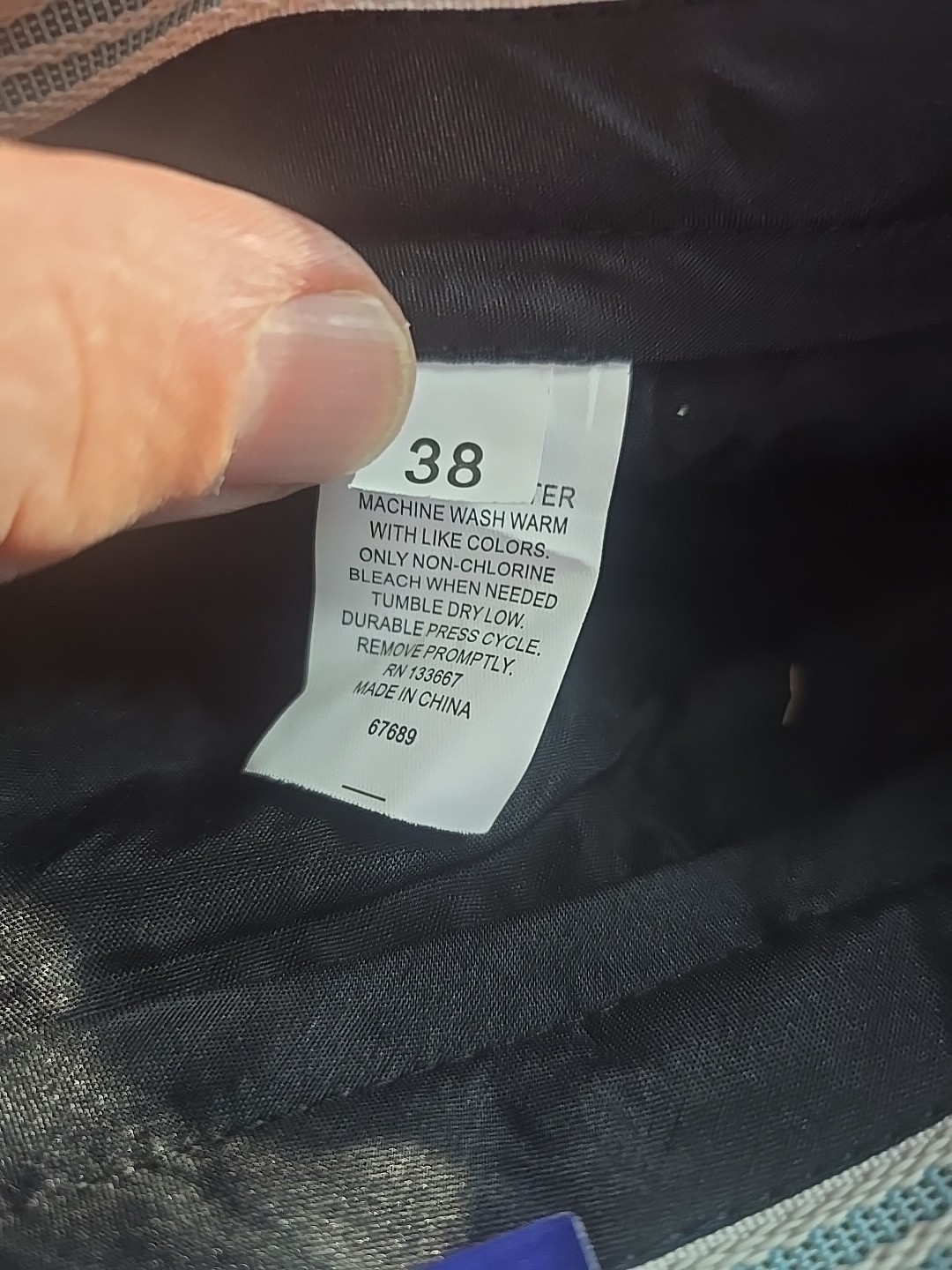 National Patrol Security Pants MENS 38 Navy Blue Polyester 3000 NVY Unhemmed