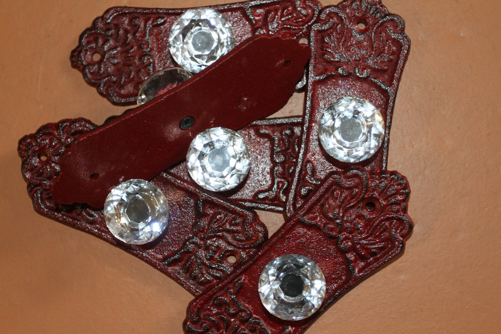 Antique Style Drawer Pull Crystal Look Glass Knob, HW-107 Free 2 Day Shipping