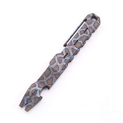Titanium EDC Pry Bar with Nail Puller Bottle Opener Function with Multicolor