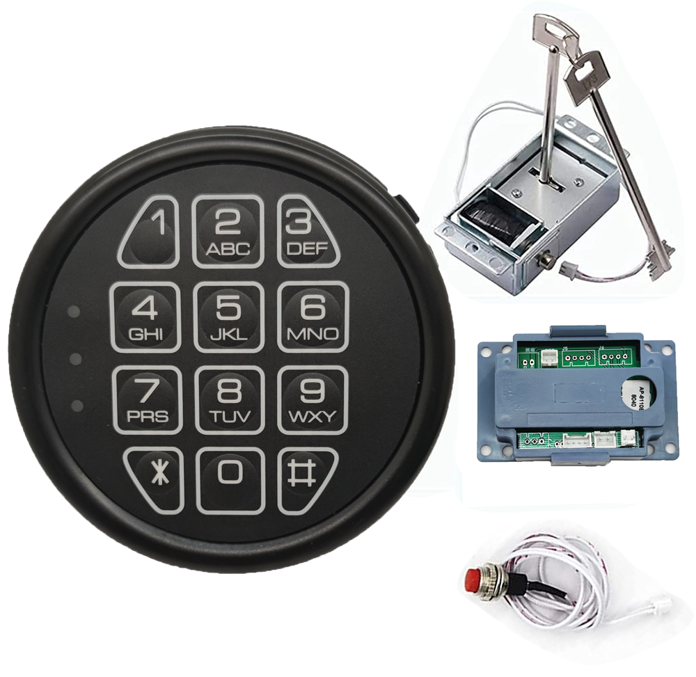 Gun Safe Lock Replacement Electronic Digital Safe Lock Solenoid Lock & 2 Key