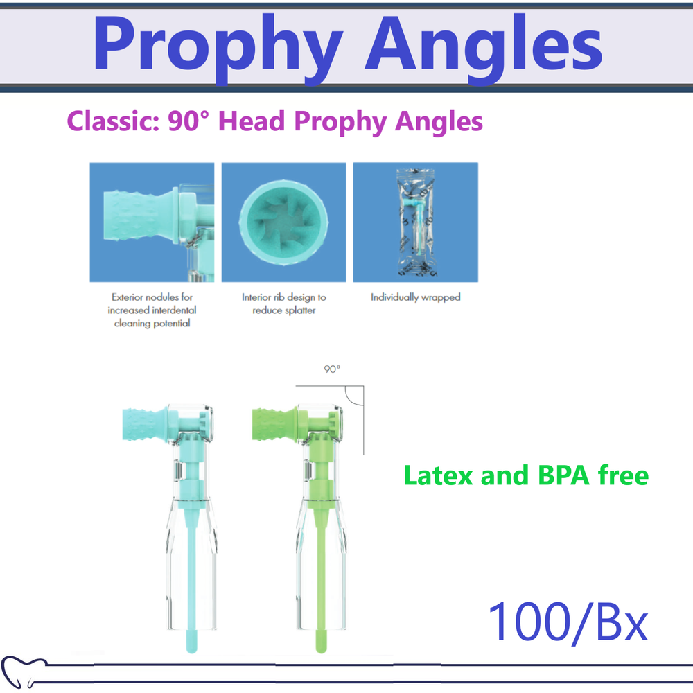 Dental Prophy Angles Soft Cup Regular Cup Classic 90° Head Prophy Angle, 100/Bx