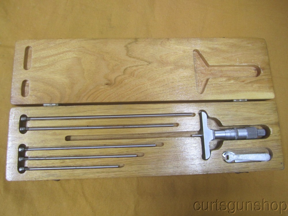 Craftsman Depth Micrometer, One Inch Rod & 5-7" Rods