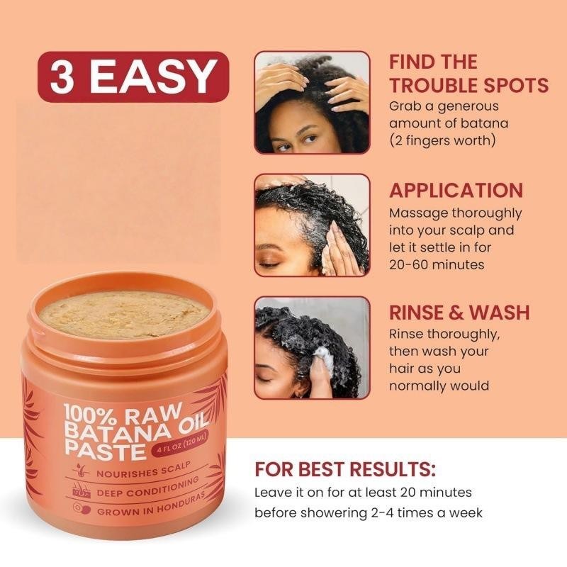 Raw Batana Oil Honduras 100% Pure Unrefined Hair Growth Scalp Treatment Dr Sebi