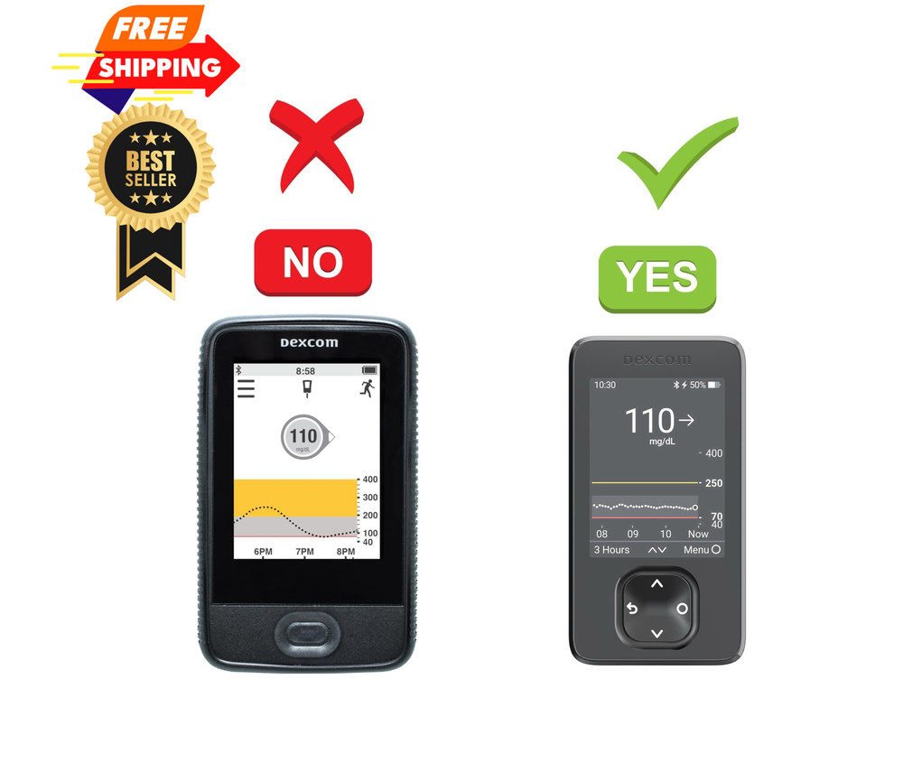 SNK Dexcom G7 / G6 Receiver Fitted Leather Case W/Screen Protector & Black