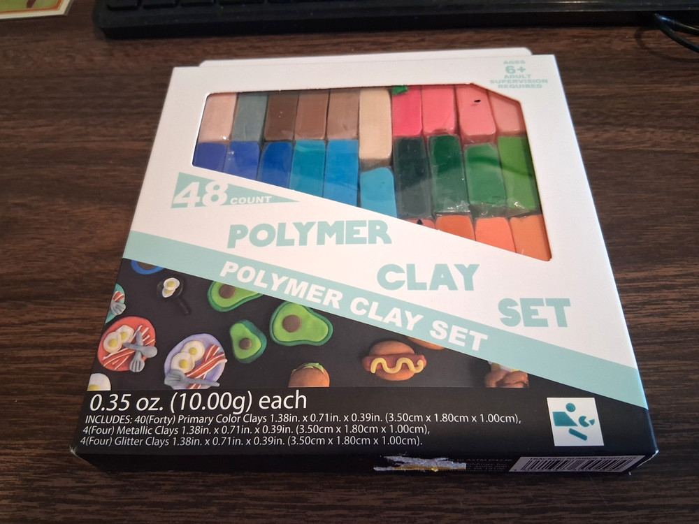 POLYMER CLAY SET, 48 PIECES, 6 & UP MULTICOLOR