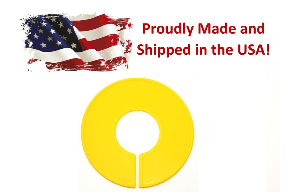 Yellow Round Plastic Blank Rack Size Dividers - Multi-pack